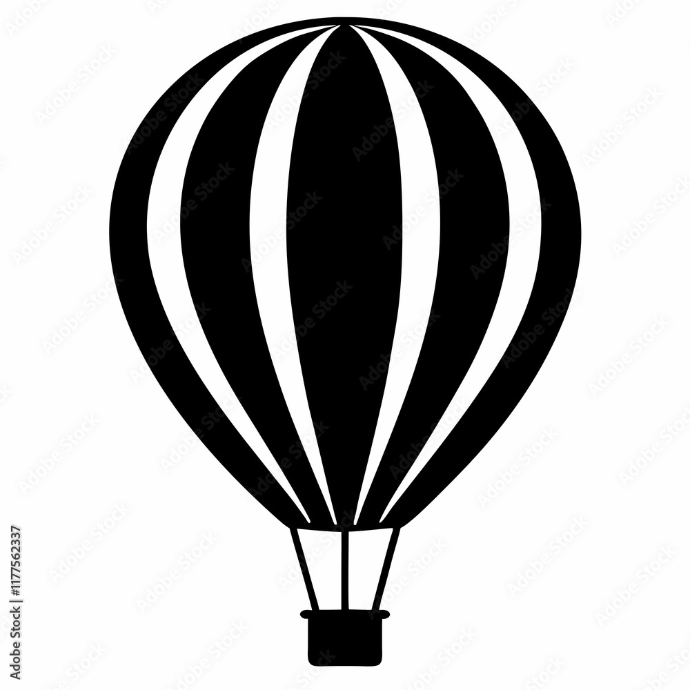 Obraz premium Hot Air Balloon Silhouette Art