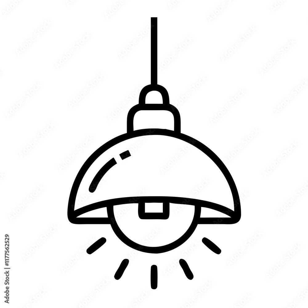 Obraz premium Minimalist Hanging Light Icon