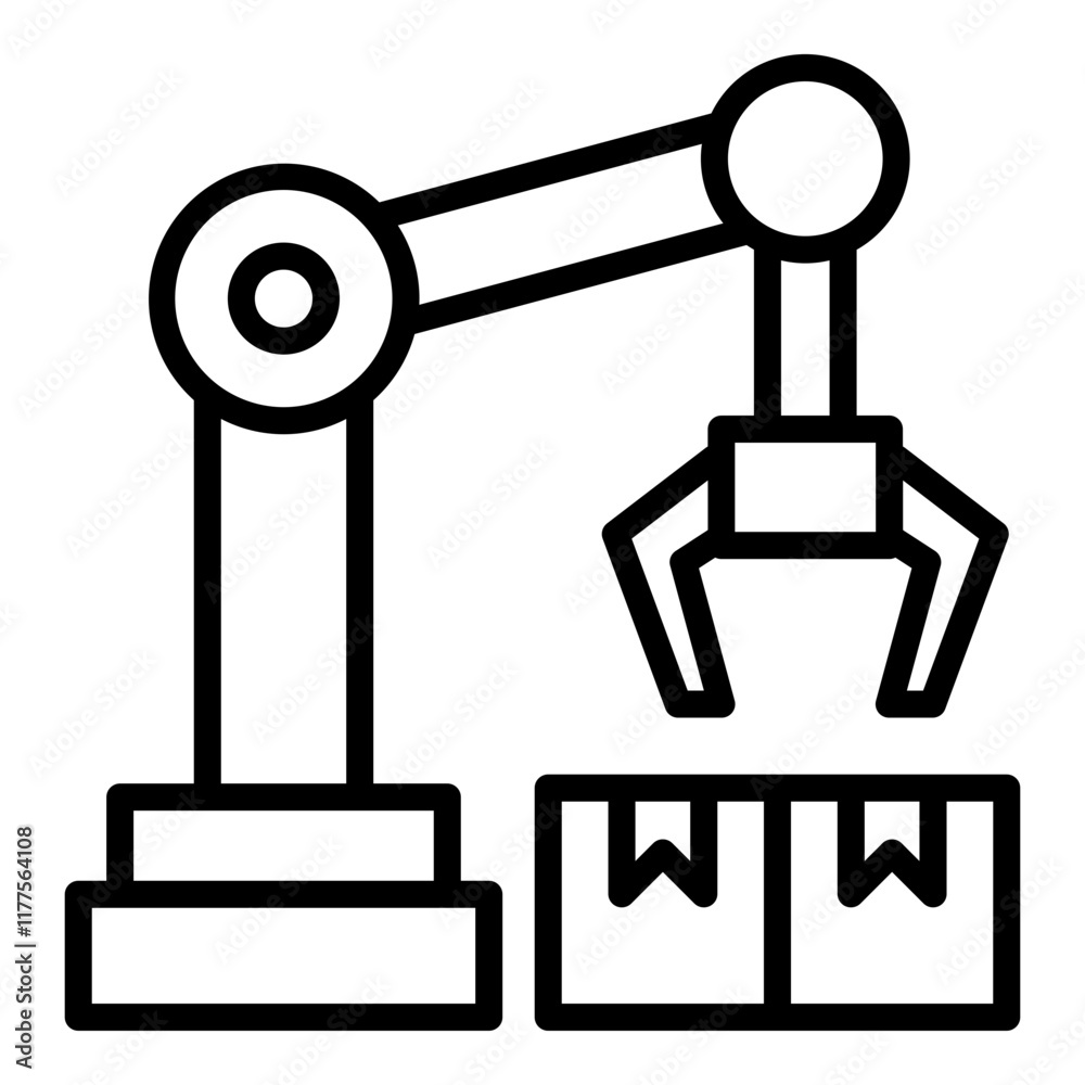 Industrial Robot Icon Industrial Robot Icon
