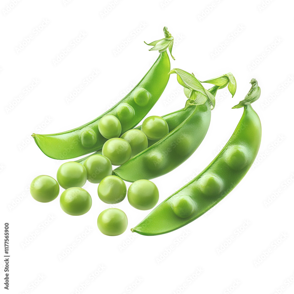 fresh green peas in their pods. with several peas scattered around the vibrant green color and shiny texture highlight the freshness of the peas. making it appealing for culinary purposes or healthy e fresh green peas in their pods. with several peas scattered around the vibrant green color and shiny texture highlight the freshness of the peas. making it appealing for culinary purposes or healthy e