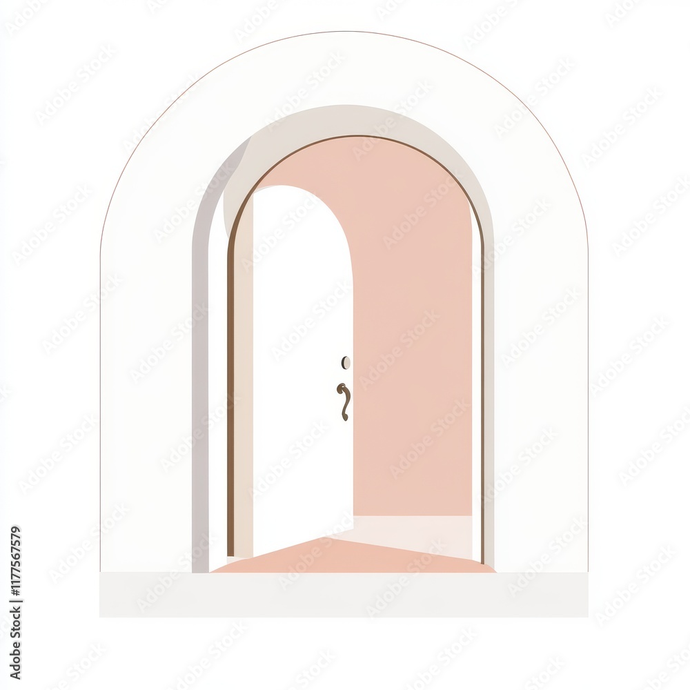 A minimalist illustration of an open door within an arched entryway, conveying warmth and openness. A minimalist illustration of an open door within an arched entryway, conveying warmth and openness.