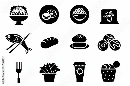 Food Icon, Simple Logo Minimalism