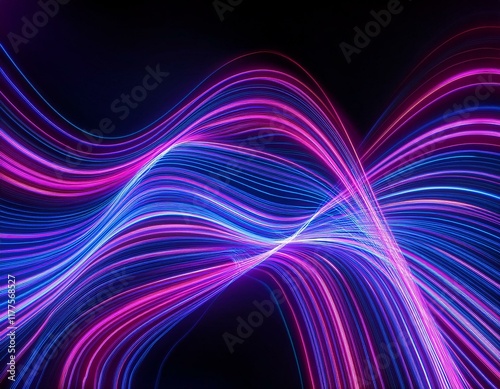 Glowing Neon Wave Texture