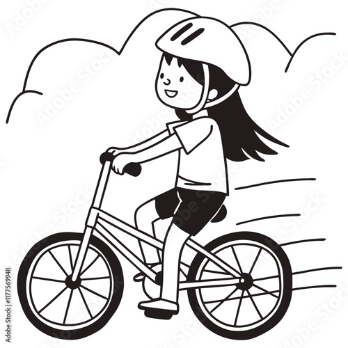 cartoon bicycle vector 