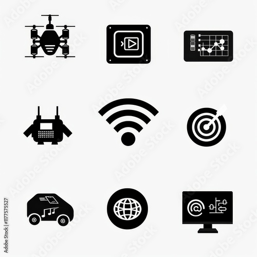 Technology Icon, Simple Logo Minimalism