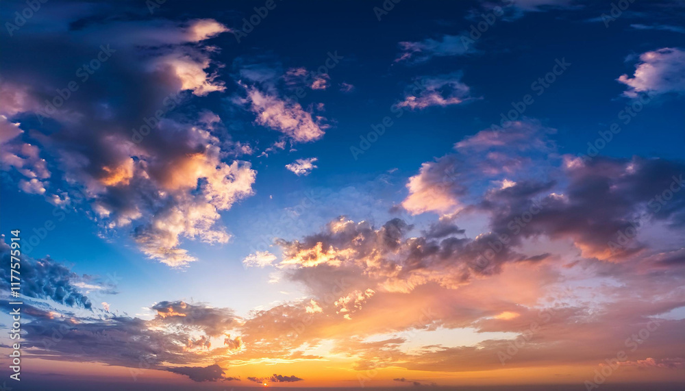 Fototapeta premium stunning sky with cloud sunset