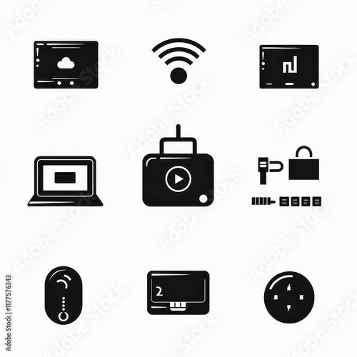 Technology Icon, Simple Logo Minimalism