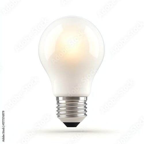 Light bulb, electric illumination, white isolate background photo