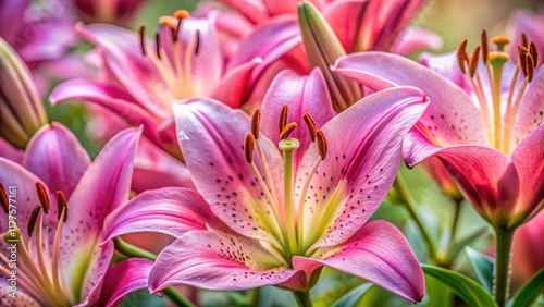 close up of pink and white flowers