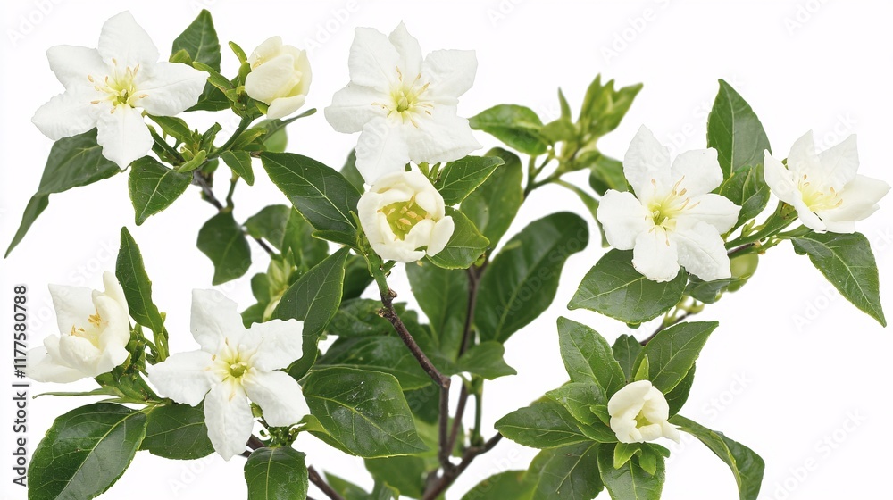 Obraz premium shot of jasmine flowers in a festive decoration, emphasizing their role in celebrations and their fragrant appeal. | Jasmine 