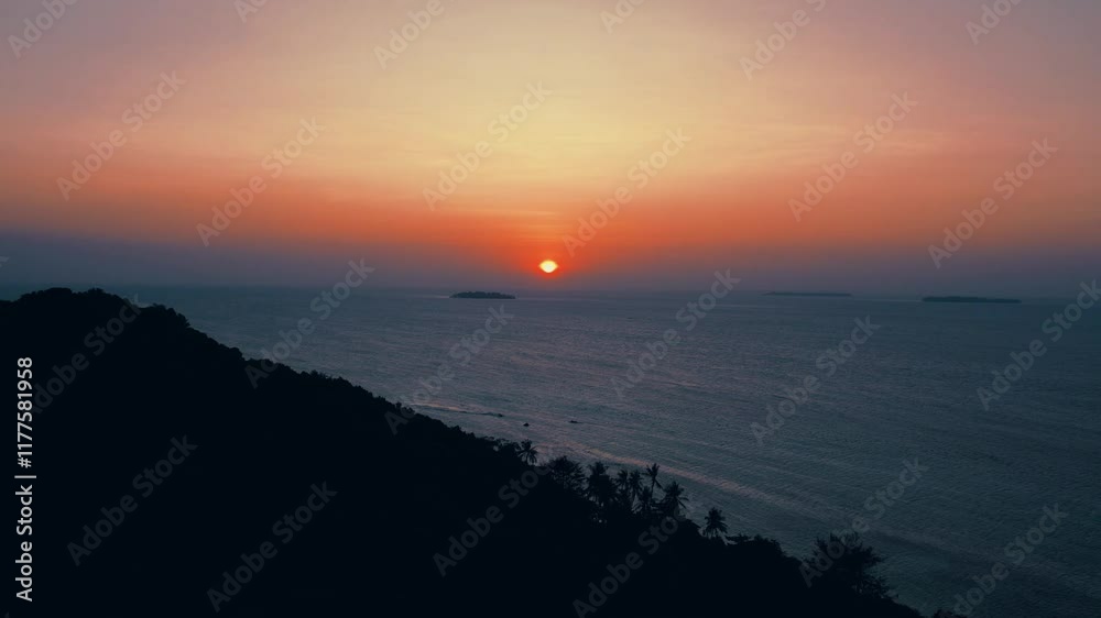 Sunset at sea of Karimunjawa Islands Sunset at sea of Karimunjawa Islands
