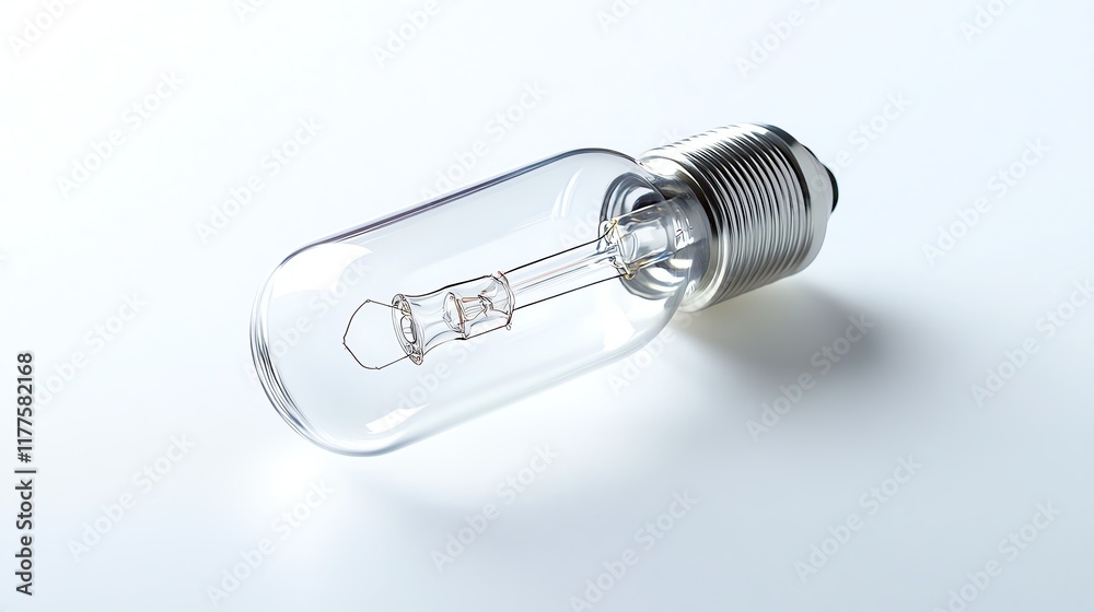 Light bulb with glass cover, isolated on white background. Light bulb with glass cover, isolated on white background.