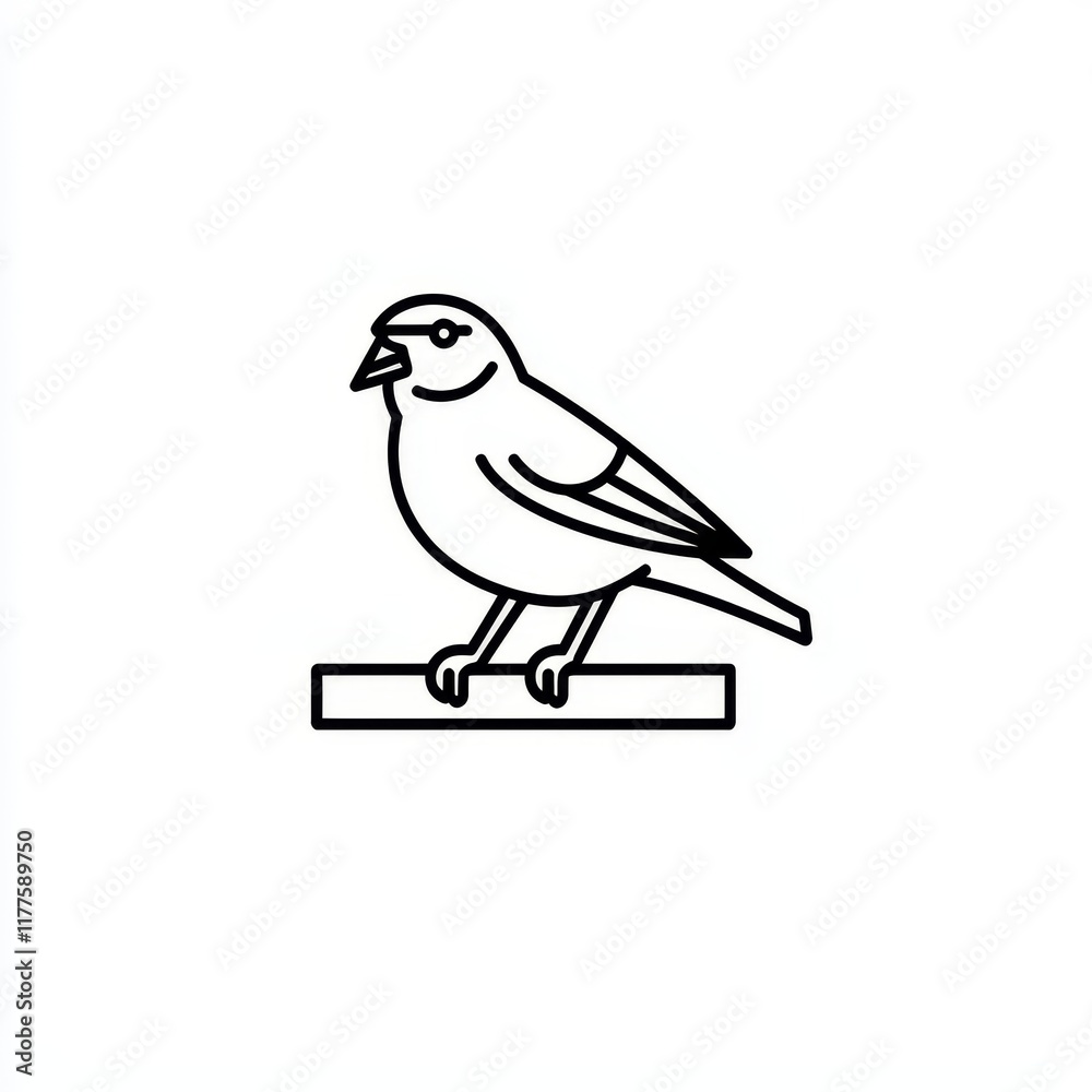 Fototapeta premium Modern bird icon. Flat design bird sign. Bird pictogram symbol. UX/UI icon.
