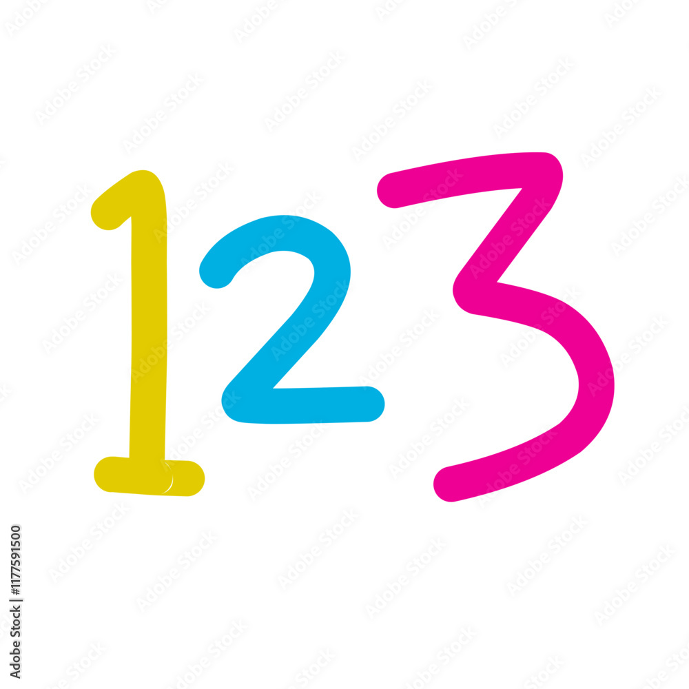 one two three icon illustration one two three icon illustration