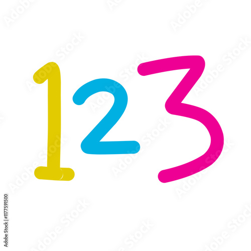 one two three icon illustration