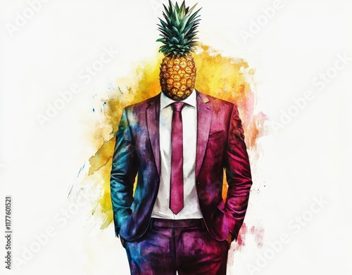 A trio of bright pineapples, one of them halved, radiates tropical shades and assures a burst of sweetness photo