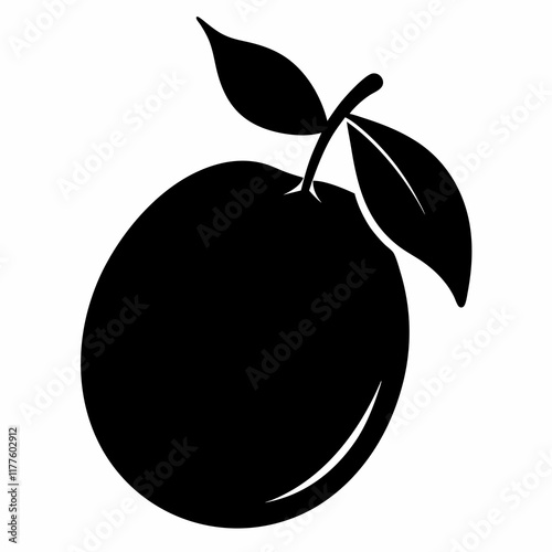 Sapodilla Fruit Minimalist Vector Design
