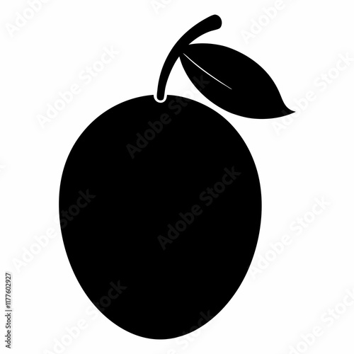 Sapodilla Fruit Minimalist Vector Design