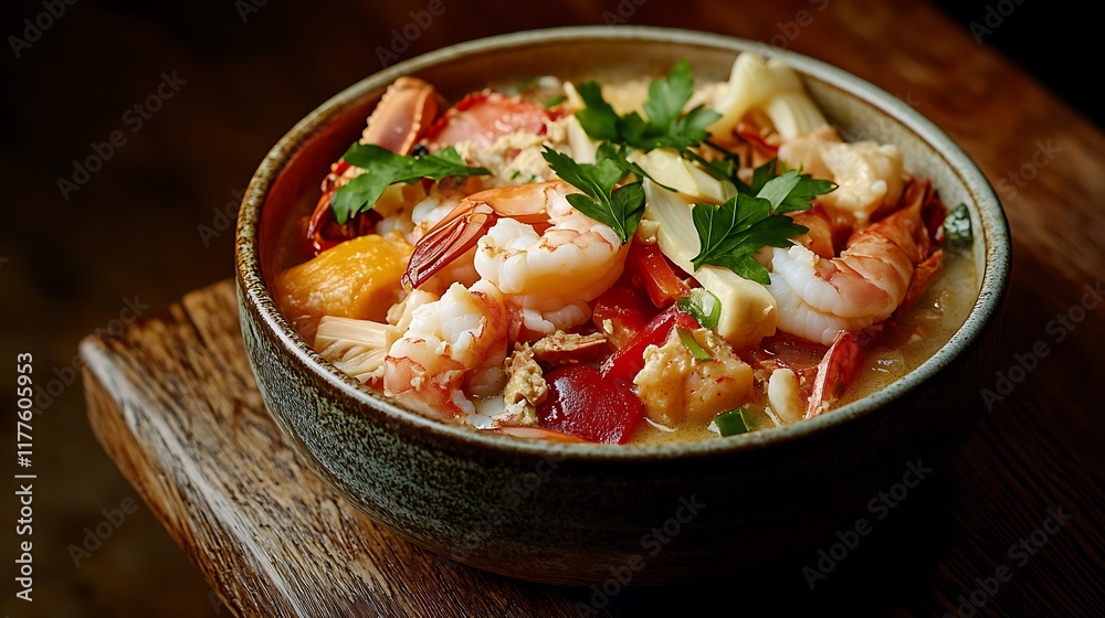 Delicious Creamy Shrimp Soup with Vegetables Delicious Creamy Shrimp Soup with Vegetables