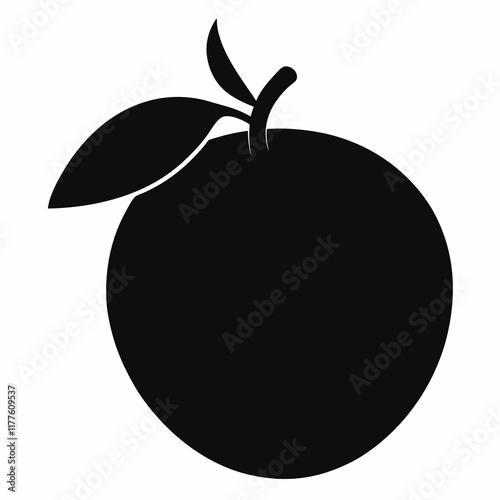 Sapodilla Silhouette Art in Vector