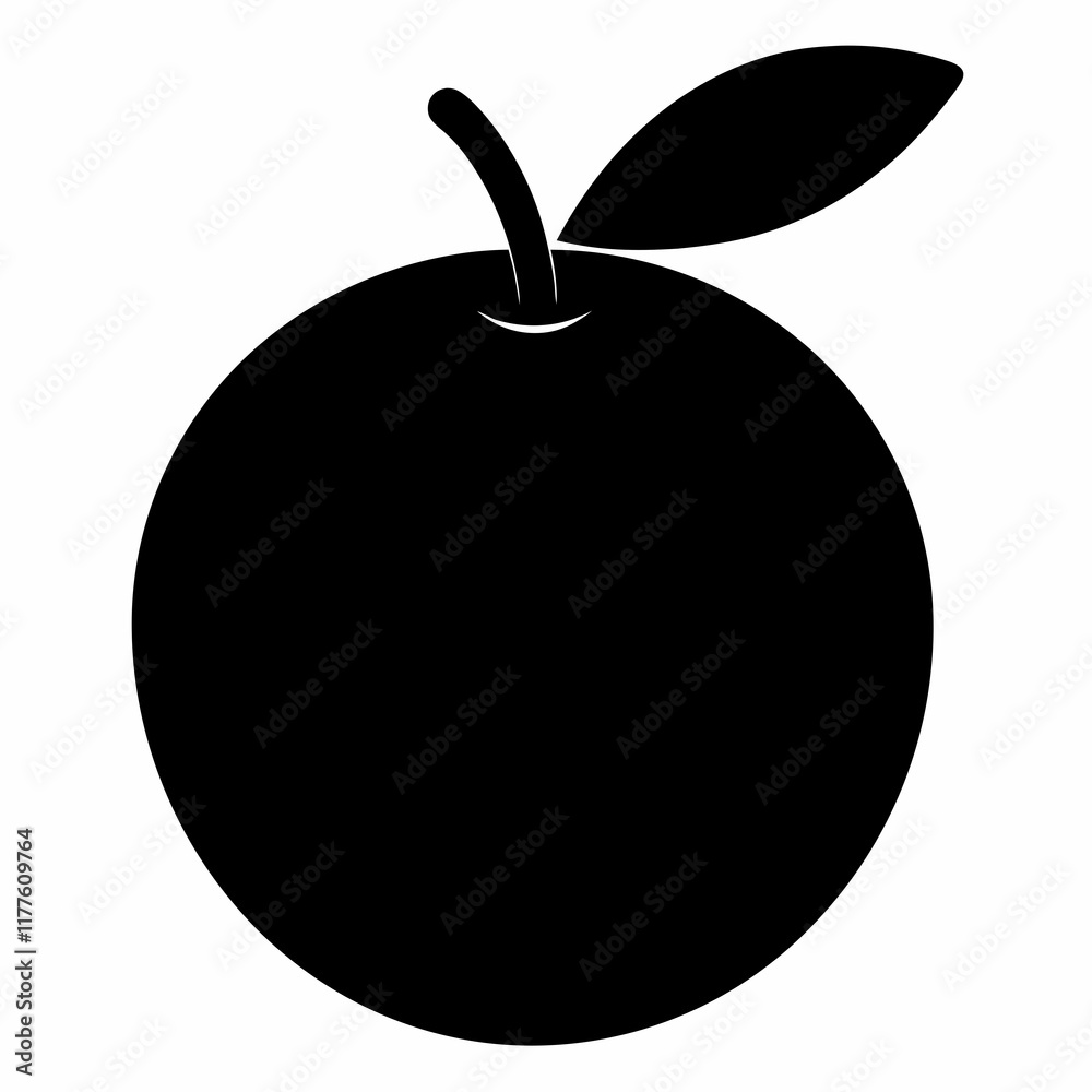 Fototapeta premium Sapodilla Silhouette Art in Vector