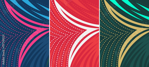 Sports jersey design for sublimation Printing. Customizable Jersey Design Background Set for Sublimation.