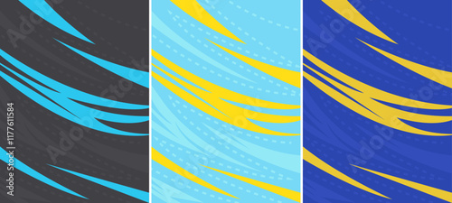 Sports jersey design for sublimation Printing. Customizable Jersey Design Background Set for Sublimation.