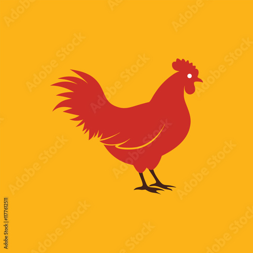 Chicken silhouette vector illustration