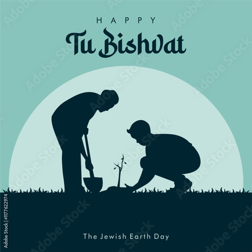 vector tu bishvat background template