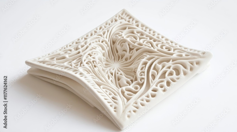 Obraz premium Elegant Decorative Plate with Intricate Design