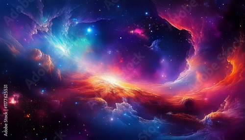 nebula galaxies area representing abstract cosmic historical past high resolution high information vibrant