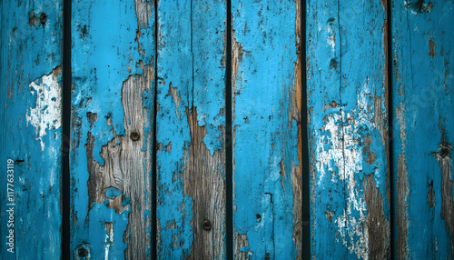 Wallpaper Mural Weathered Blue Painted Wooden Planks Texture Torontodigital.ca