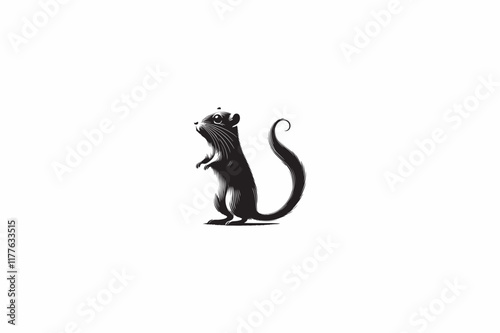 A Gerbil vector silhouette image made by adobe illustrator..eps