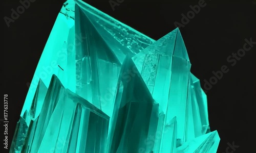 Beautiful sparkling and shining turquoise crystal 