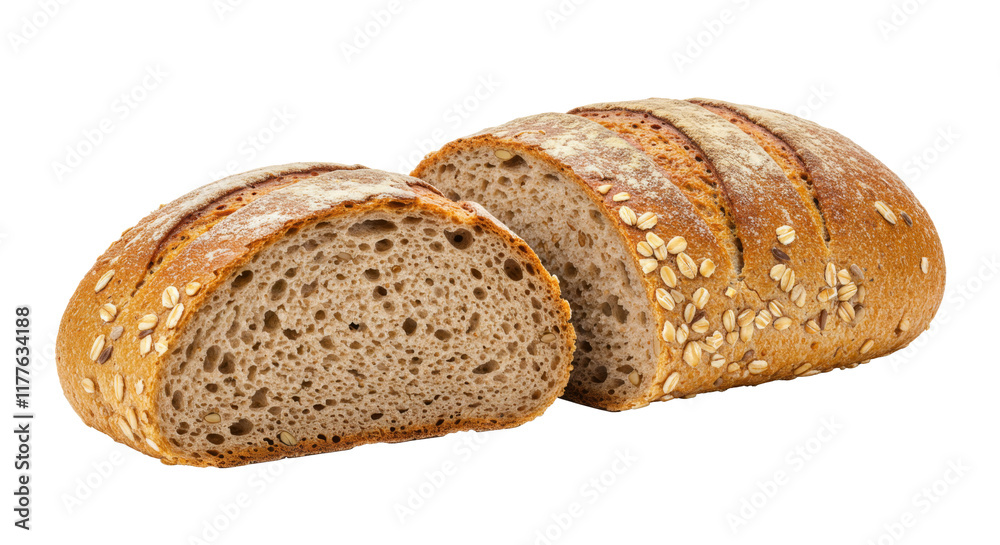Fresh Baked Multigrain Bread Loaf, Bakery Food, Isolated Transparent PNG, Large Format Fresh Baked Multigrain Bread Loaf, Bakery Food, Isolated Transparent PNG, Large Format