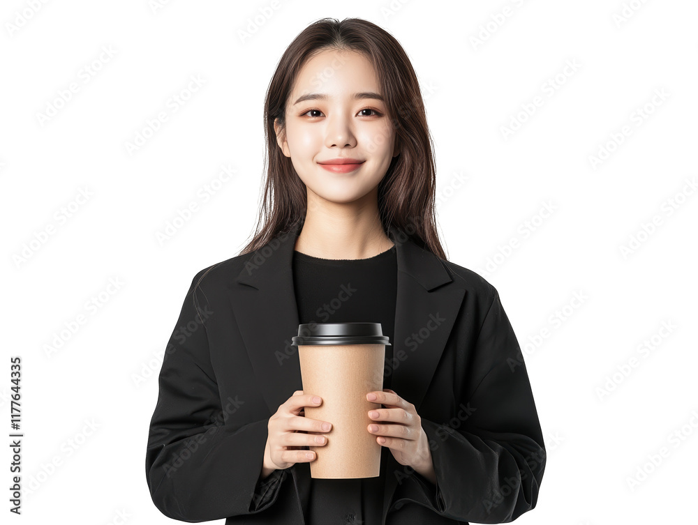 Woman savoring a warm cup of coffee in cozy and inviting setting. Woman savoring a warm cup of coffee in cozy and inviting setting.