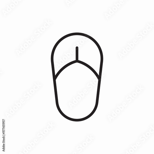 slippers flip flop icon vector sign