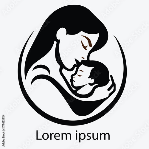 Heartwarming logo symbolizing love, care, nurturing, and maternal strength.