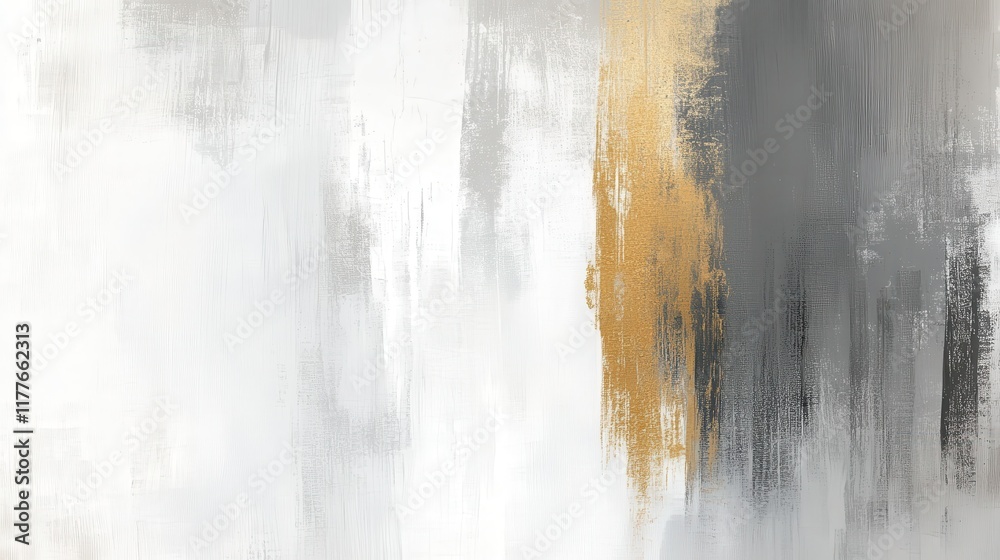 Naklejka premium Abstract composition with soft white background and faint pencil texture showcasing subtle gray and gold accents