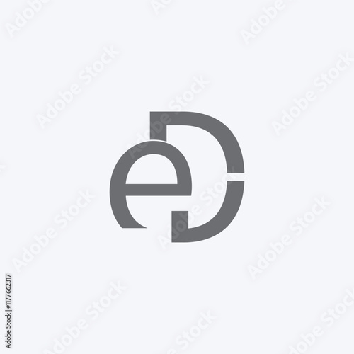 Initial Letter ED Logo Design Outstanding Creative Modern Symbol  Sign