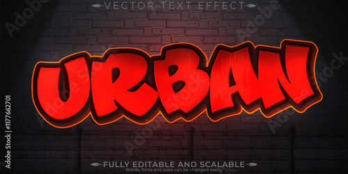 Graffiti text effect, editable spray and street text style