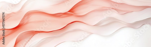 Soft flowing waves on clean white background creating a gentle and soothing visual effect during daylight hours
