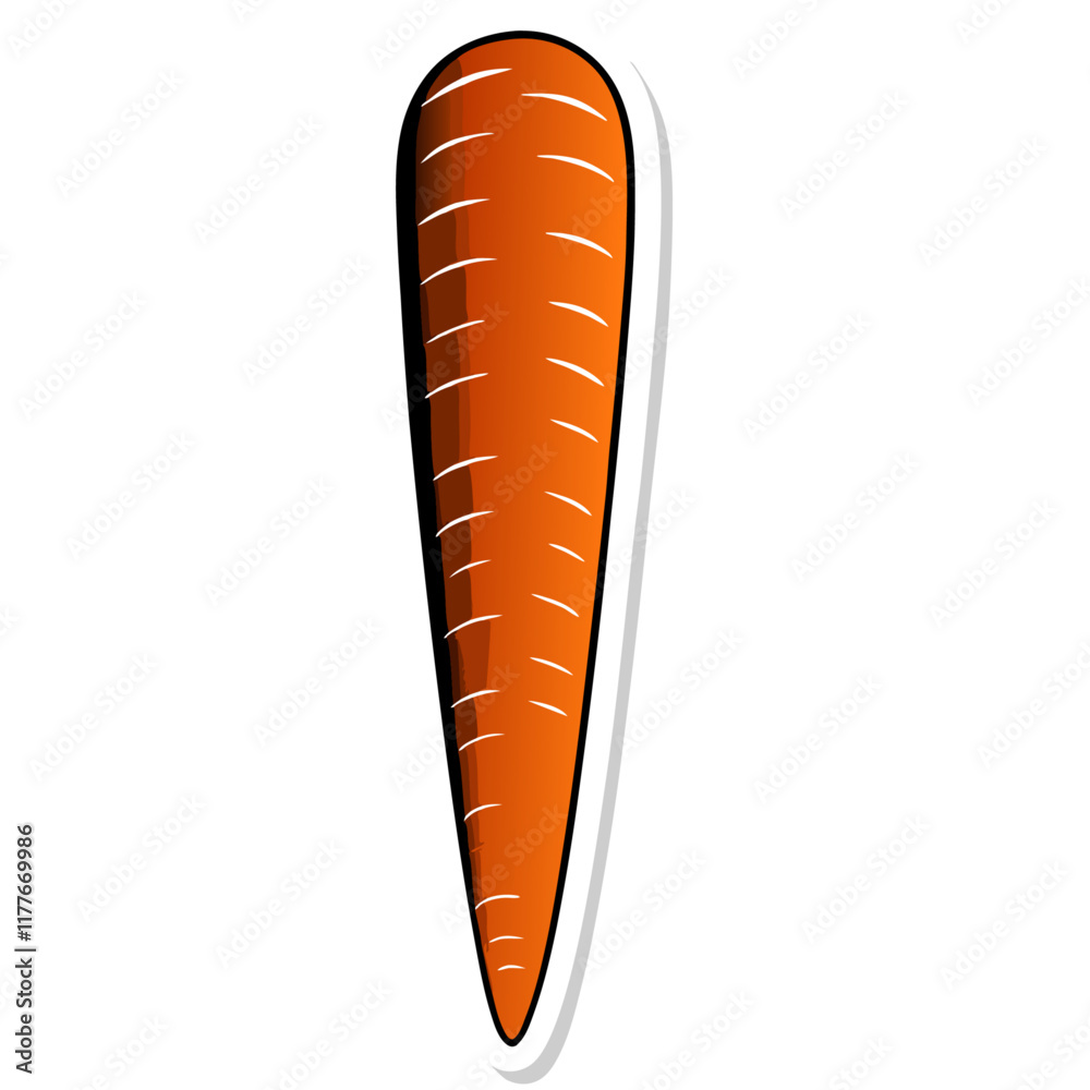 A carrot sticker white background vector illustration (4) A carrot sticker white background vector illustration (4)