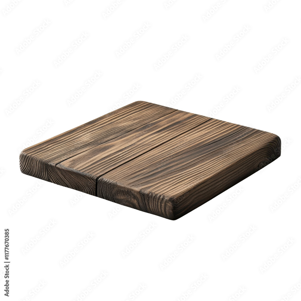 Rustic Wooden Cutting Board Display on Isolated Background Rustic Wooden Cutting Board Display on Isolated Background