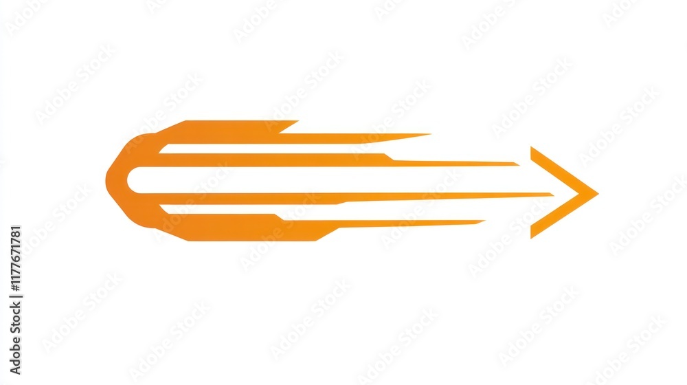 Abstract Orange Arrow: Speed, Technology, and Futuristic Design Abstract Orange Arrow: Speed, Technology, and Futuristic Design