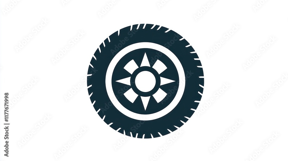 Tire Icon: A Simple, Clean Vector Graphic of a Tire Tire Icon: A Simple, Clean Vector Graphic of a Tire