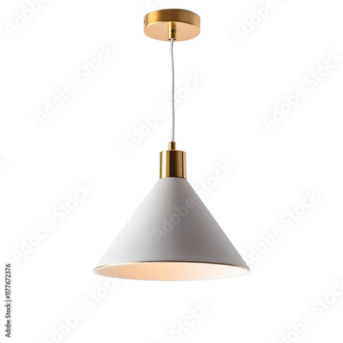 Elegant modern pendant lamp with stylish gold and white design