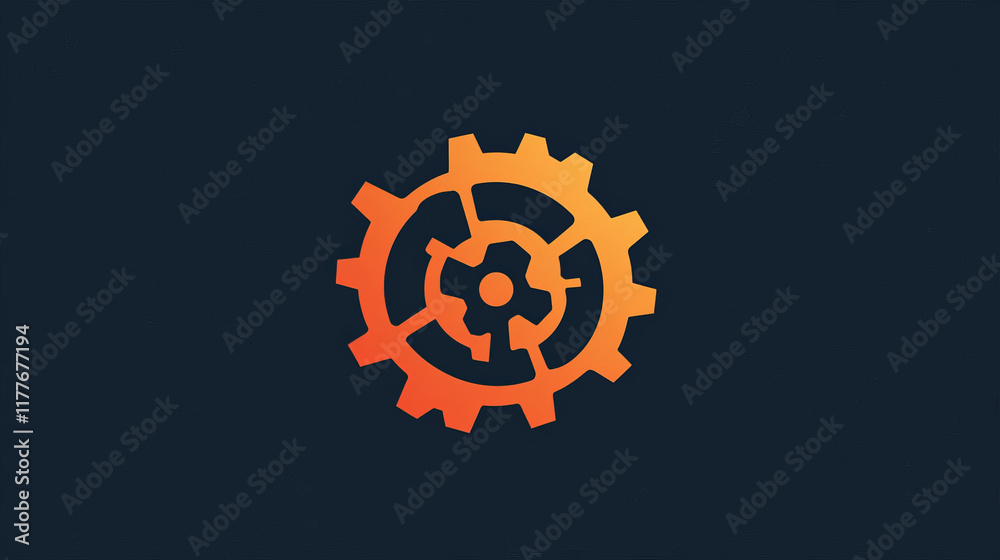 Vector logo gear. Logo in the form of a set of gears. Vector logo gear. Logo in the form of a set of gears.