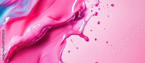 Colorful pink paint swirl abstract background with fluid motion and space for text or graphics in a modern artistic design photo