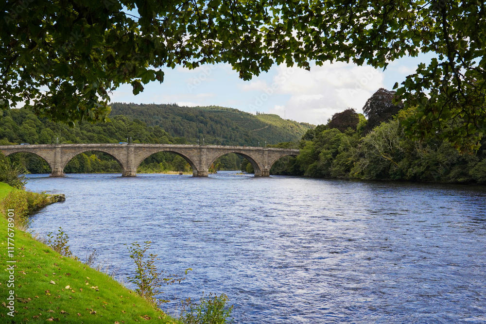 Dunkeld bridge over the river Tay in Scotland Dunkeld bridge over the river Tay in Scotland